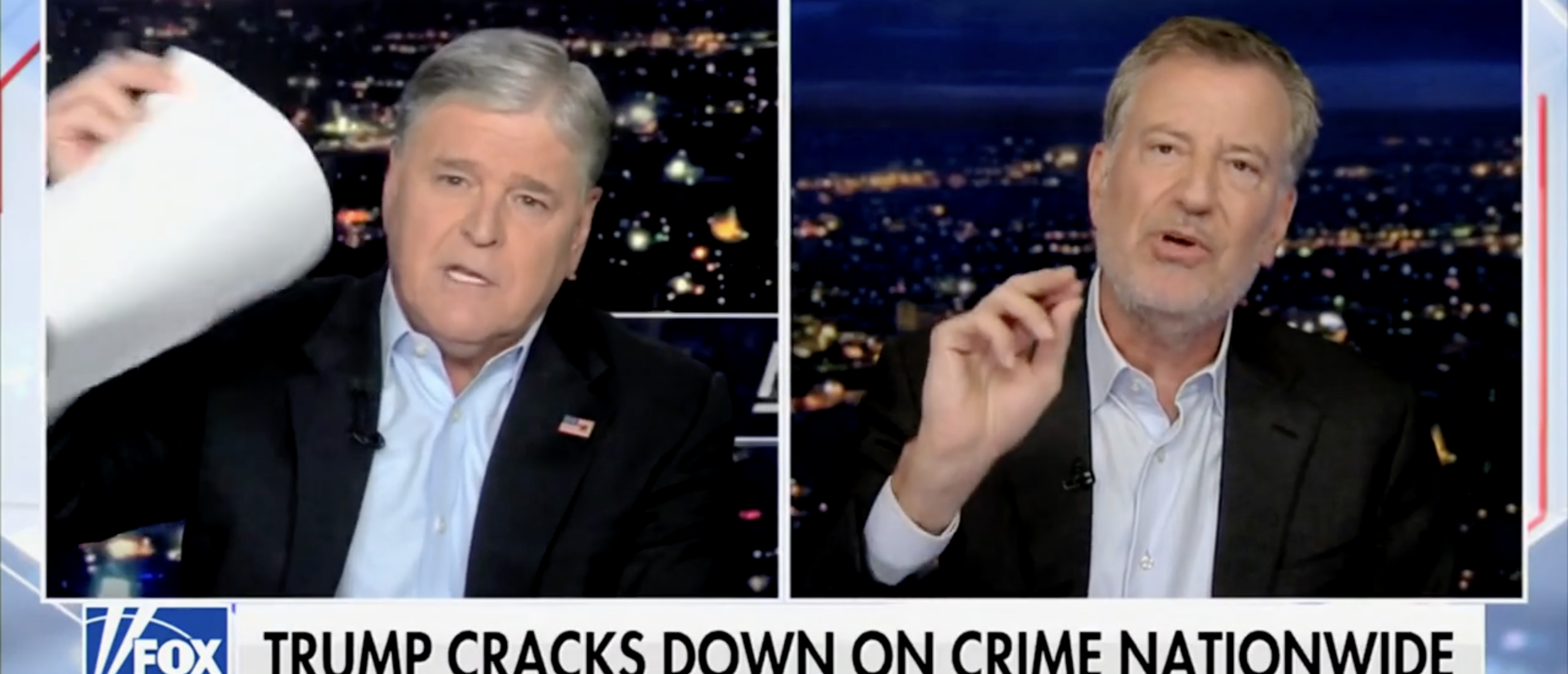 Bill De Blasio on "Hannity" discussing Mamdani, National Guard [Screenshot/Fox News/"Hannity"]